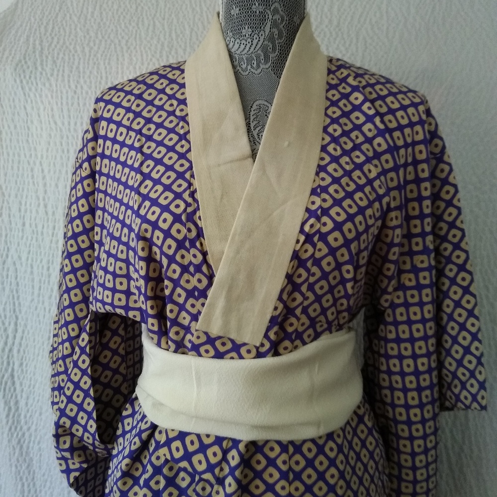 Vintage Original Japanese Nagajuban Kimono
